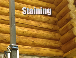  Mcconnelsville, Ohio Log Home Staining